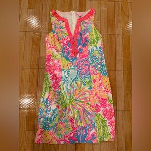 Women’s Lilly Pulitzer Pink and Blue Floral Mini Dress- size 4